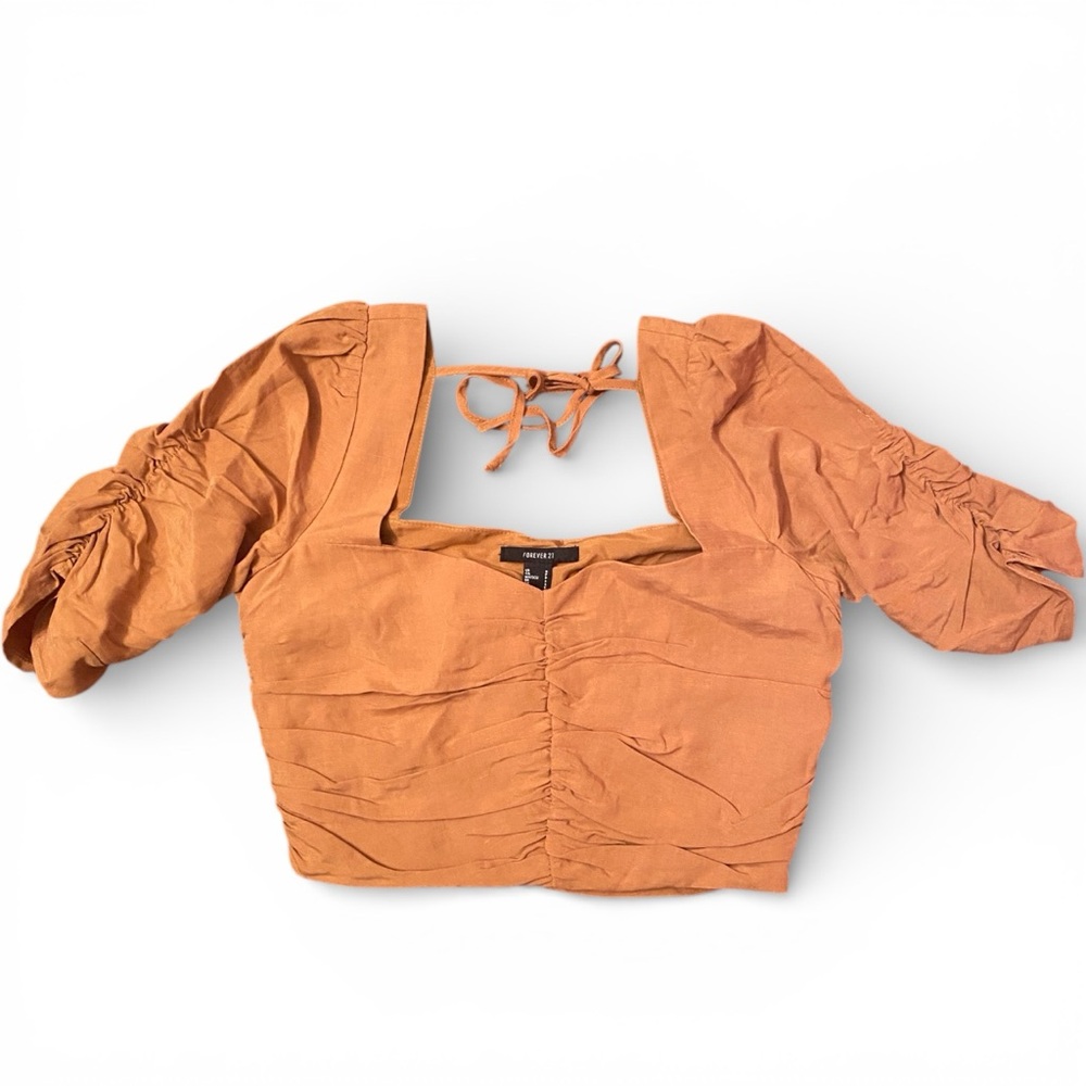 Ruched sweetheart crop top